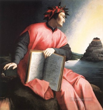  rico Lienzo - Retrato alegórico de Dante Florencia Agnolo Bronzino